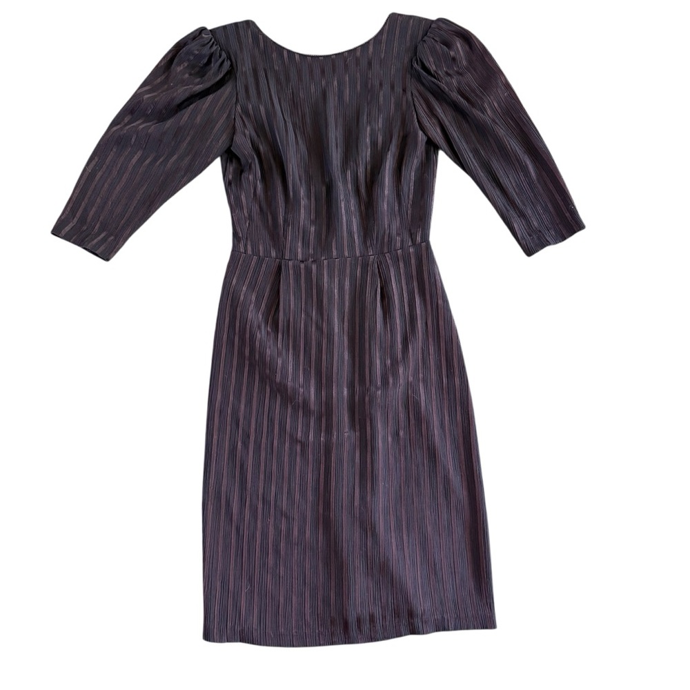 Elegant Midnight Purple Long Sleeve Dress